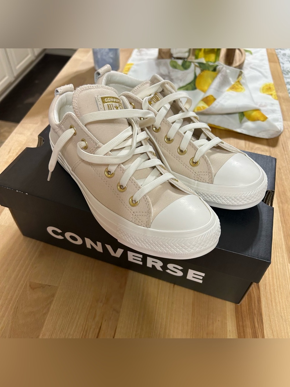 Women’s Converse Chuck Taylor All Star Madison Ox Light Dune/Egret/Gold Shoes - Picture 7 of 7